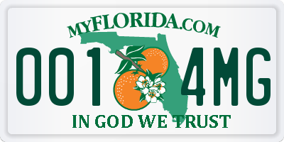 FL license plate 0014MG