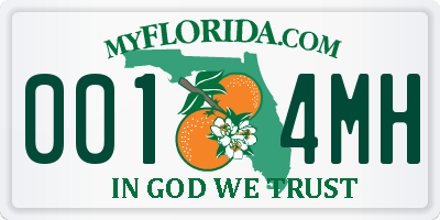 FL license plate 0014MH