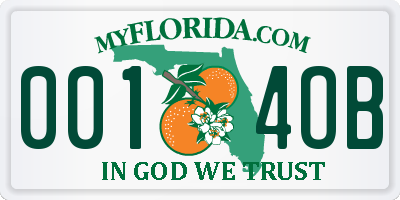 FL license plate 0014OB