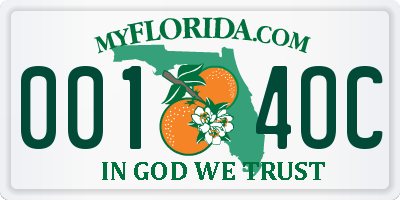 FL license plate 0014OC