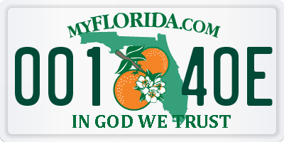 FL license plate 0014OE