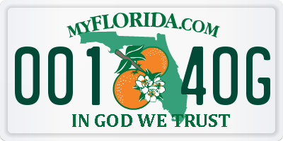 FL license plate 0014OG