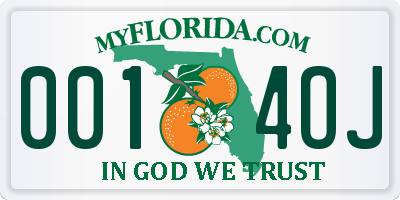 FL license plate 0014OJ