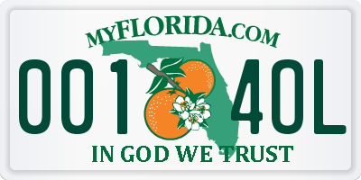 FL license plate 0014OL