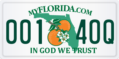 FL license plate 0014OQ