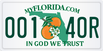 FL license plate 0014OR