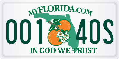 FL license plate 0014OS