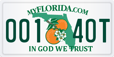 FL license plate 0014OT