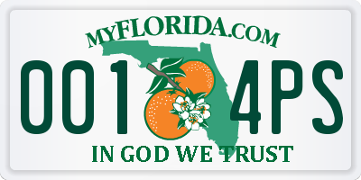 FL license plate 0014PS