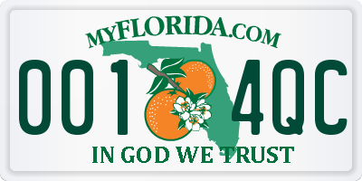 FL license plate 0014QC