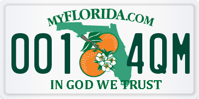 FL license plate 0014QM