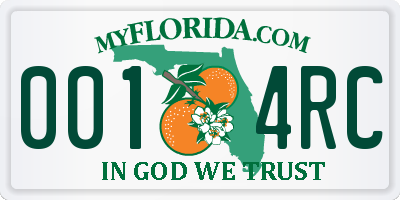 FL license plate 0014RC