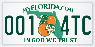 FL license plate 0014TC