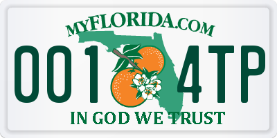 FL license plate 0014TP