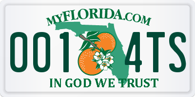 FL license plate 0014TS