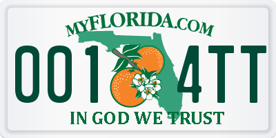 FL license plate 0014TT