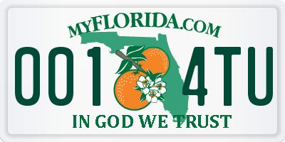 FL license plate 0014TU