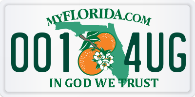 FL license plate 0014UG