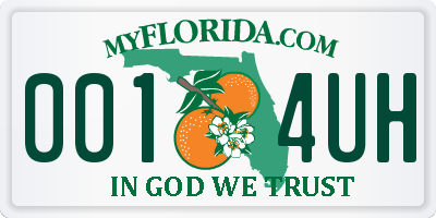 FL license plate 0014UH