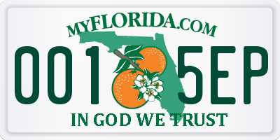 FL license plate 0015EP