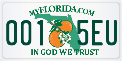 FL license plate 0015EU