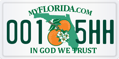 FL license plate 0015HH