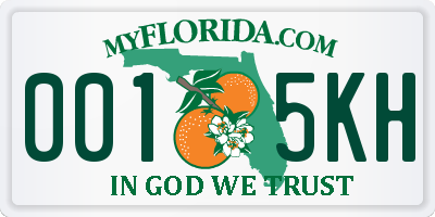 FL license plate 0015KH