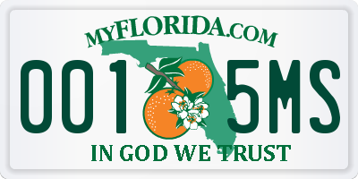 FL license plate 0015MS