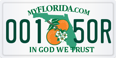 FL license plate 0015OR