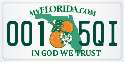 FL license plate 0015QI