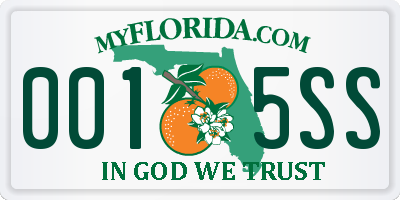 FL license plate 0015SS