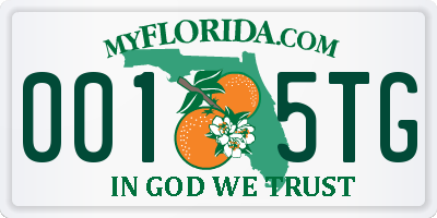 FL license plate 0015TG