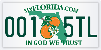 FL license plate 0015TL