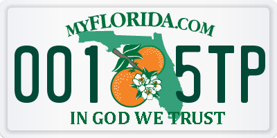 FL license plate 0015TP