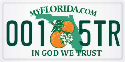 FL license plate 0015TR