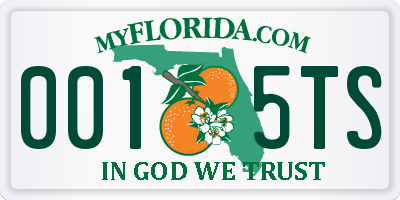 FL license plate 0015TS