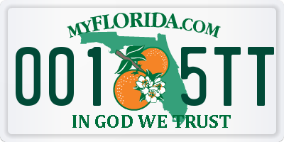 FL license plate 0015TT
