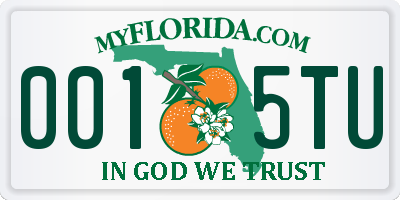 FL license plate 0015TU