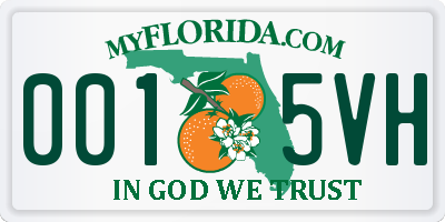 FL license plate 0015VH