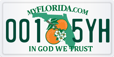 FL license plate 0015YH