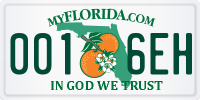 FL license plate 0016EH