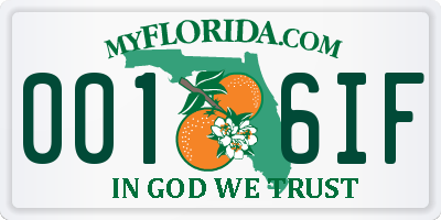 FL license plate 0016IF