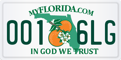FL license plate 0016LG