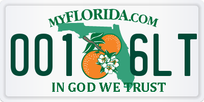FL license plate 0016LT