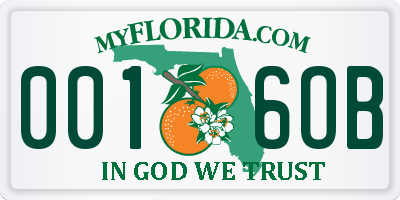 FL license plate 0016OB