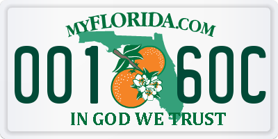 FL license plate 0016OC