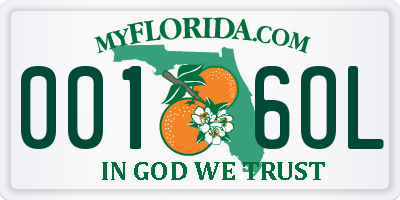 FL license plate 0016OL
