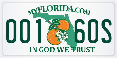 FL license plate 0016OS