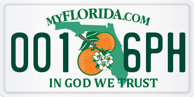 FL license plate 0016PH