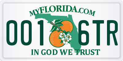 FL license plate 0016TR